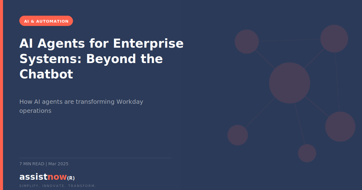 AI Agents for Enterprise Systems: Beyond the Chatbot (2026) — diagram